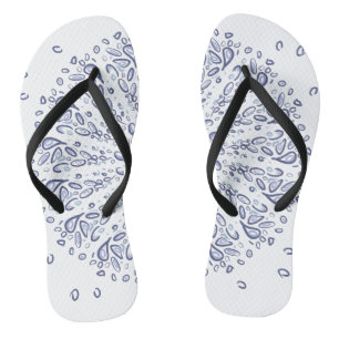 Blauw mandalpatroon teenslippers