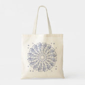 Blauw mandalpatroon tote bag (Achterkant)