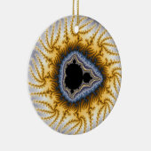 Blauw Mandel Kerstornament Keramisch Ornament (Rechts)