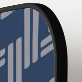 Blauw mandje, piekpatroon, Japanse stijl Pickleball Paddle (Links Detail)