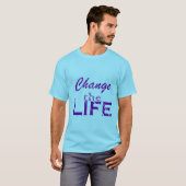 Blauw Mannen Basic T-shirt (Voorkant volledig)