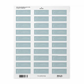 Blauw Manuscript Monogram Minimale de Etiketten va (Full Sheet)