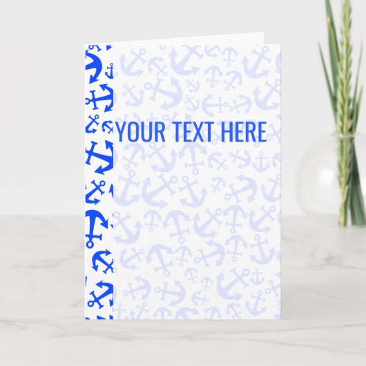 Blauw marien ankerpatroon aankondiging (Voorkant)