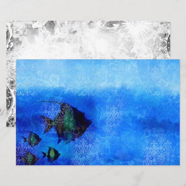 Blauw marien scrapbook (Voorkant / Achterkant)