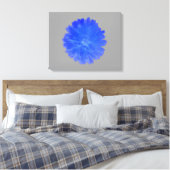 Blauw marigold Canvas afdrukken (Insitu (Slaapkamer))