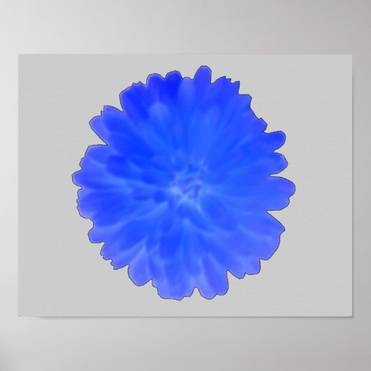 Blauw marigold Poster (Voorkant)