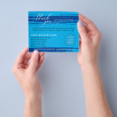 Blauw Marine Bedankt Was Tips Verzorgingsinstructi Flyer (Hand)