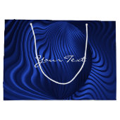 Blauw marine decoratieve cadeautas (Achterkant)