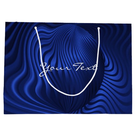 Blauw marine decoratieve cadeautas (Achterkant)