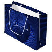 Blauw marine decoratieve cadeautas (Voorkant Gekanteld)