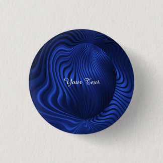 Blauw marine decoratieve pinback knoop ronde button 3,2 cm