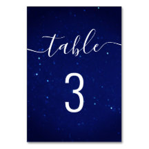 Blauw marine nacht sterren bruiloft. Script kallig