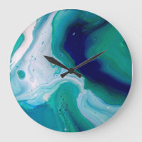 Blauw Marine Turquoise Water Abstract Kunst Wandkl