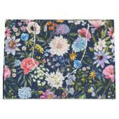  blauw marinepatroon Modern Birthday Groot Cadeauzakje (Voorkant)