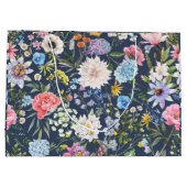  blauw marinepatroon Modern Birthday Groot Cadeauzakje (Achterkant)