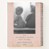 Blauw marinescript Vaderdag Ocean Modern Diary Notitieboek (Achterkant)