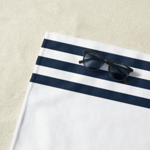 Blauw maritiem anker jachtclub zeilboot zeilen strandlaken