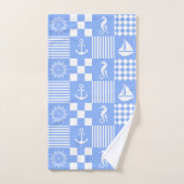 Blauw maritiem bad handdoek (Handdoek)