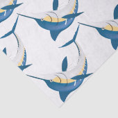 Blauw Marlijn Patroon Tissuepapier (Detail)