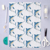 Blauw Marlijn Patroon Tissuepapier (Craft)