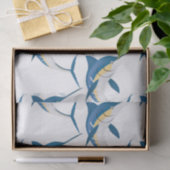 Blauw Marlijn Patroon Tissuepapier (Geschenk)