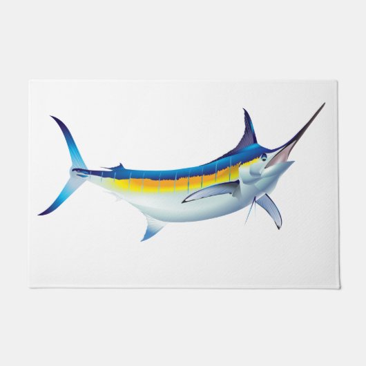 Blauw marlijnprofiel deurmat (Voorkant)