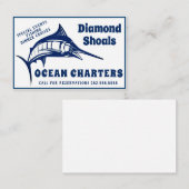 Blauw Marlin Design Ocean Charter Visitekaartje (Voorkant / Achterkant)