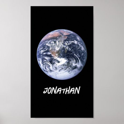 Blauw Marmer Aarde Telefoonachtergrond Poster (Voorkant)