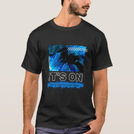 Blauw Marmer Abstract Acryl Straatgegrafiek T-shirt