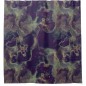 blauw Marmer abstract Douchegordijn (Voorkant)