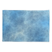 Blauw Marmer Abstract Kussensloop (Achterkant)