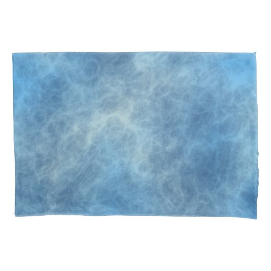 Blauw Marmer Abstract Kussensloop (Voorkant)