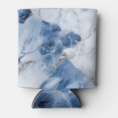 Blauw marmer abstract kustpatroon blikjeskoeler (Voorkant)