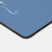 Blauw marmer abstract kustpatroon bureaumat (Hoek)