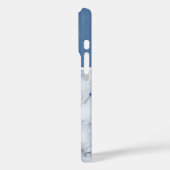 Blauw marmer abstract kustpatroon Case-Mate iPhone case (Achterkant / Links)