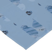 Blauw marmer abstract kustpatroon korte tafelloper (Hoek)