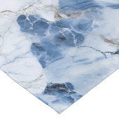 Blauw marmer abstract kustpatroon korte tafelloper (Hoek)