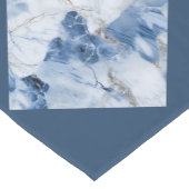 Blauw marmer abstract kustpatroon korte tafelloper (Hoek)