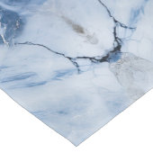 Blauw marmer abstract kustpatroon korte tafelloper (Hoek)