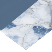 Blauw marmer abstract kustpatroon korte tafelloper (Hoek)