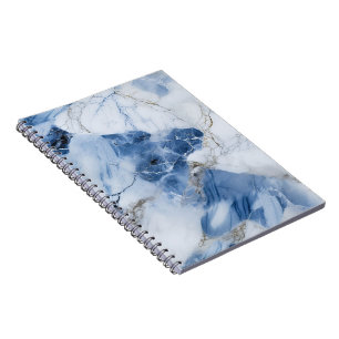 Blauw marmer abstract kustpatroon notitieboek