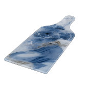 Blauw marmer abstract kustpatroon snijplank (Hoek)