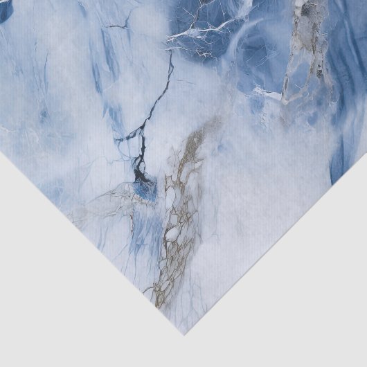 Blauw marmer abstract kustpatroon tissuepapier (Detail)