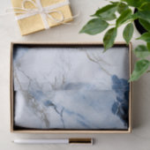 Blauw marmer abstract kustpatroon tissuepapier (Geschenk)