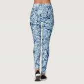 Blauw Marmer Abstract Leggings (Achterkant)