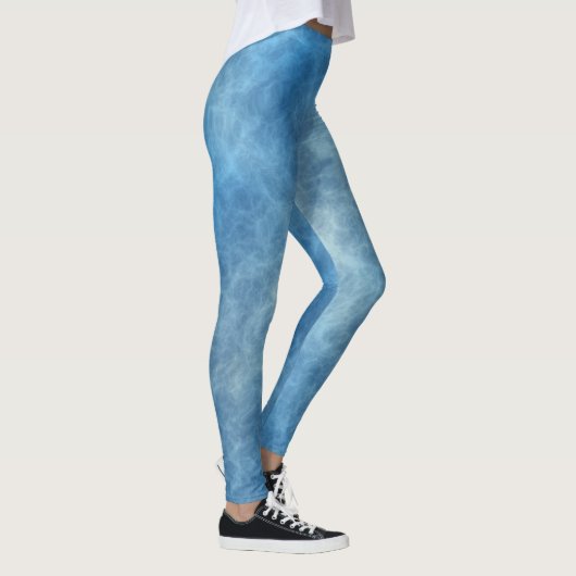 Blauw Marmer Abstract Leggings (Rechts)