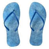 Blauw Marmer Abstract Teenslippers (Voetbed)