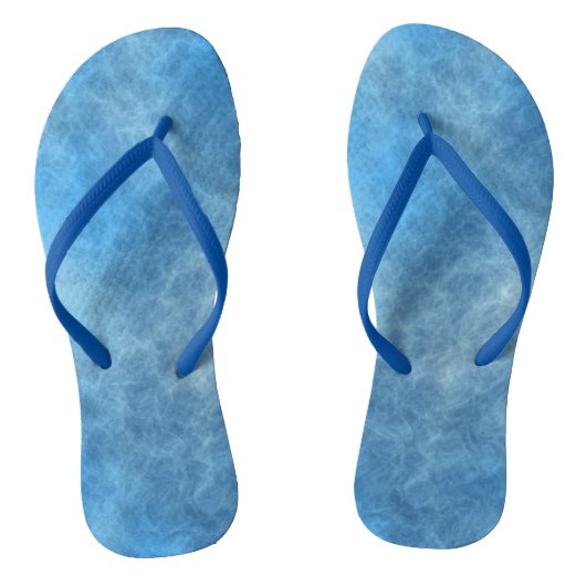 Blauw Marmer Abstract Teenslippers (Voetbed)