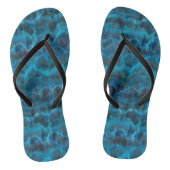 Blauw Marmer Abstract Teenslippers (Voetbed)
