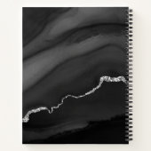 Blauw Marmer Custom Monogram Bullet Journal Notitieboek (Achterkant)